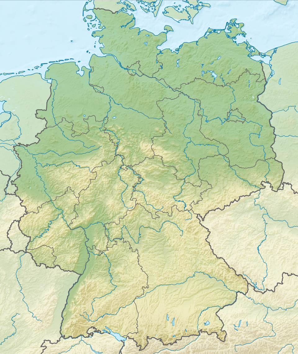 Topographische Karte Deutschlands